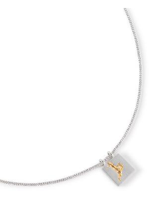 Tom Wood - Rhodium- and Gold-Plated Silver Diamond Pendant Necklace