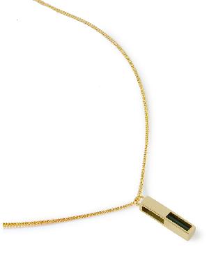 Tom Wood - Cube Gold-Plated Malachite Necklace