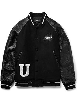 UNDERCOVER - Appliquéd Wool-Blend Felt and Leather Varsity Jacket