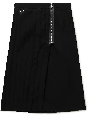 UNDERCOVER - Pleated Mohair and Wool-Blend Skirt