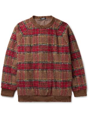 UNDERCOVER - Oversized Checked Brushed Wool-Blend Sweatshirt