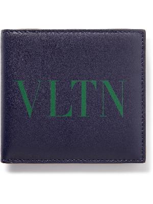 Valentino - Valentino Garavani Logo-Print Leather Billfold Wallet