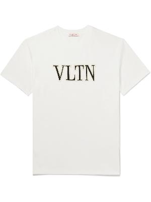Valentino - Logo-Appliquéd Cotton-Jersey T-Shirt