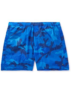 Valentino - Straight-Leg Mid-Length Camouflage-Print Swim Shorts