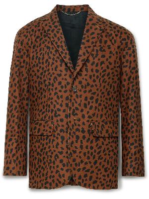 Wacko Maria - Unstructured Leopard-Print Cotton-Twill Suit Jacket