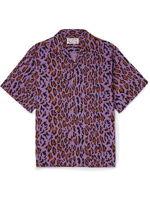 Wacko Maria - Camp-Collar Leopard-Print Woven Shirt