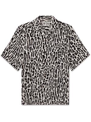 Wacko Maria - Camp-Collar Leopard-Print Woven Shirt