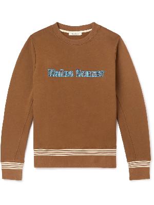 Wales Bonner - Slim-Fit Logo-Appliquéd Organic Cotton-Jersey Sweatshirt