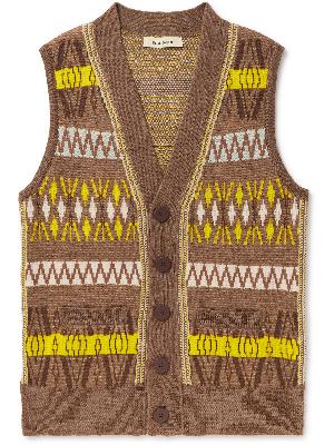 Wales Bonner - Freedom Jacquard-Knit Virgin Wool-Blend Vest