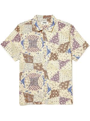 YMC - Malick Camp-Collar Printed Cotton and Silk-Blend Shirt