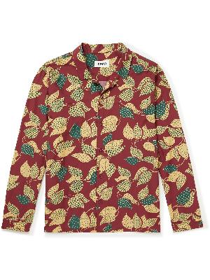 YMC - Feathers Printed Cotton and Silk-Blend Shirt