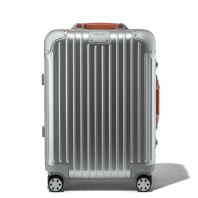 RIMOWA Original Cabin Twist Suitcase in Silver and Brown - Aluminium - 21,7x15,8x9,1"