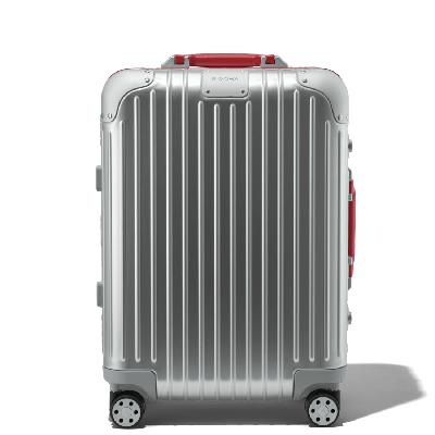 RIMOWA Original Cabin Twist Suitcase in Silver and Red - Aluminium - 21,7x15,8x9,1"