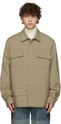 032c Taupe Padded Button Up Shirt
