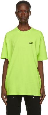 032c SSENSE Exclusive Green 'Société de 032C' Logo T-Shirt