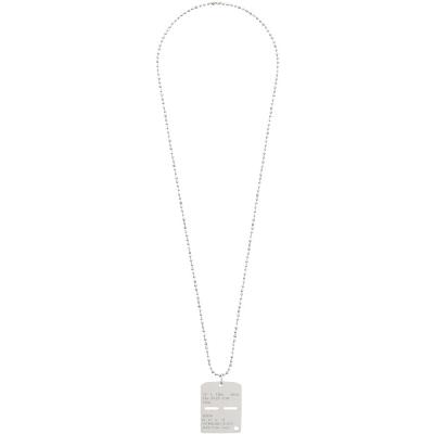 1017 ALYX 9SM Silver Military Tag Necklace