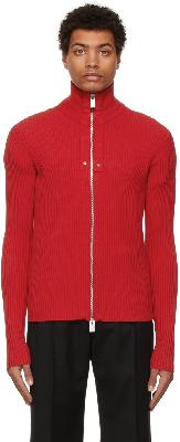 1017 ALYX 9SM Red Zip-Up Sweater