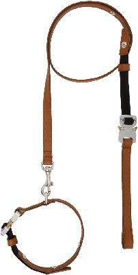 1017 ALYX 9SM Brown Small Dog Collar & Leash Set