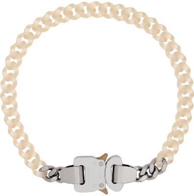 1017 ALYX 9SM Off-White & Silver Nylon Chain Necklace