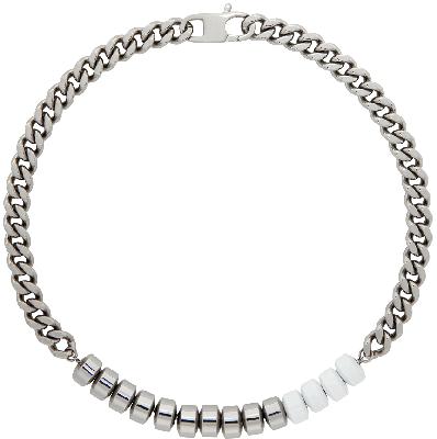 1017 ALYX 9SM Silver & White Merge Candy Charm Necklace