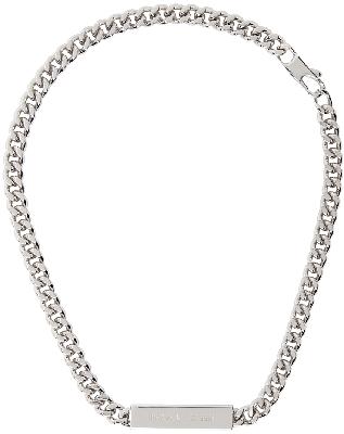 1017 ALYX 9SM Silver Thin ID Necklace