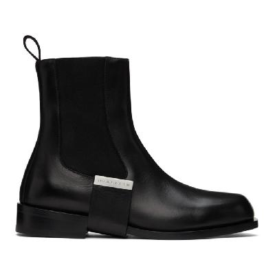 1017 ALYX 9SM Black Leather Strap Chelsea Boots