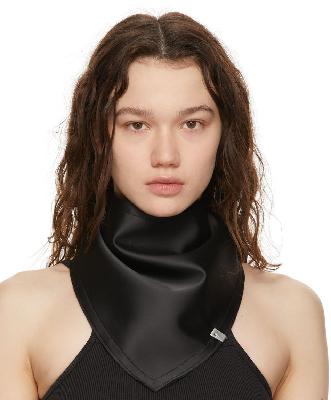 1017 ALYX 9SM Black Satin Raw Cut Bandana
