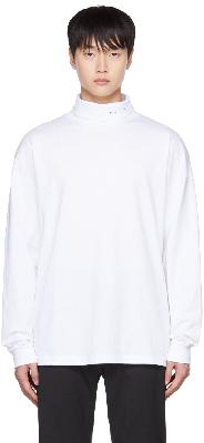 1017 ALYX 9SM White Roll Neck Long Sleeve T-Shirt