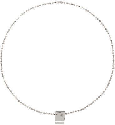 1017 ALYX 9SM Silver Lightercap Necklace