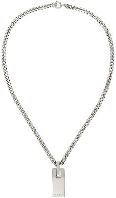 1017 ALYX 9SM Silver Zip Puller Necklace