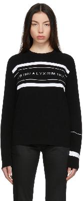 1017 ALYX 9SM Black & White Band Logo Sweater