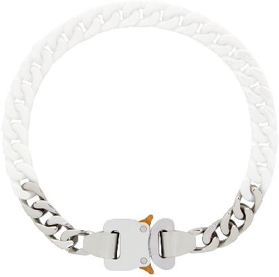 1017 ALYX 9SM Silver & White Ceramic Buckle Chain Necklace