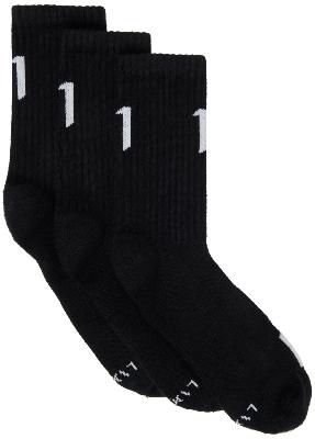 11 by Boris Bidjan Saberi Black Wool Socks