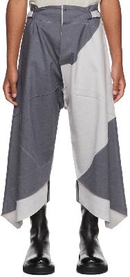 132 5. ISSEY MIYAKE Grey Triangle Trousers