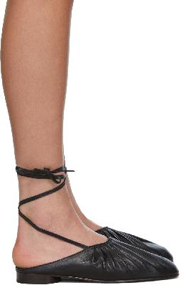 3.1 Phillip Lim Black Nadia Lace-Up Ballet Loafers