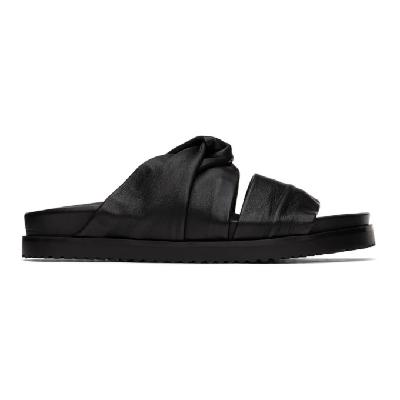 3.1 Phillip Lim Black Twisted Pool Slides