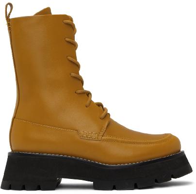 3.1 Phillip Lim Yellow Kate Lace-Up Combat Boots