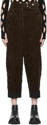 3.1 Phillip Lim Brown Corduroy Buckled Utility Trousers