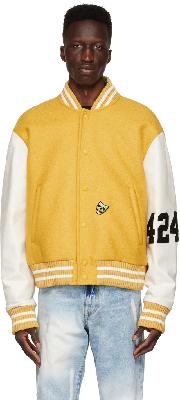 424 Yellow Wool Bomber Jacket