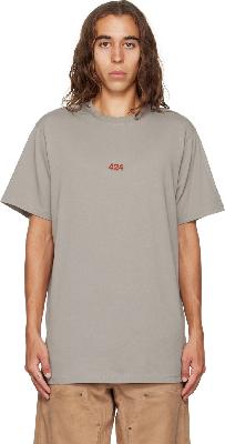 424 Gray Embroidered T-Shirt