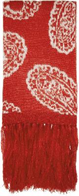 424 Red Paisley Scarf