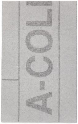 A-COLD-WALL* Grey Wool Logo Scarf