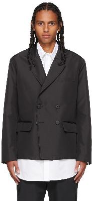 A-COLD-WALL* Black Bonded Double Breasted Blazer