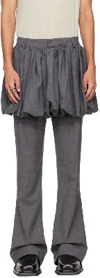 AARON ESH SSENSE Exclusive Gray Layered Trousers