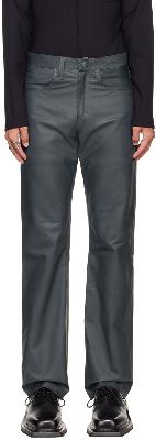 AARON ESH SSENSE Exclusive Gray Loose Leather Pants