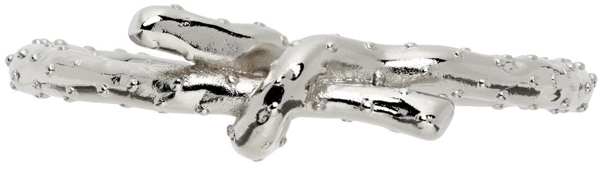 Acne Studios Silver Axelia Knot Bracelet