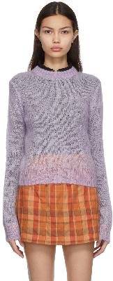 Acne Studios Purple Mohair Crewneck Sweater