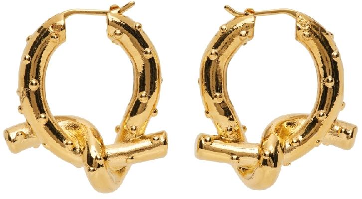 Acne Studios Gold Axelia Knot Earrings