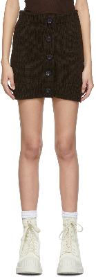 Acne Studios Brown Textured Wool Short Skirt