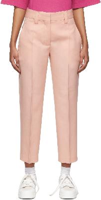 Acne Studios Pink Cropped Suiting Tailored Trousers
